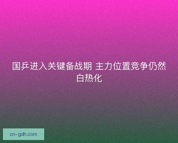 国乒进入关键备战期 主力位置竞争仍然白热化
